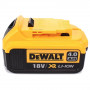 Акумуляторна батарея DeWALT, 18 В, 4 А/год, час зарядки 40 хв, вага 0.61 кг. Літій-іонна