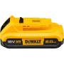 Акумуляторна батарея DeWALT, 18 В, 2 А/год, час зарядки 30 хв, вага 0.4 кг. Літій-іонна