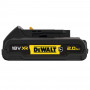 Акумуляторна батарея DeWALT, 18 В XR Li-ion GFN блок - Glass Filled Nylon (нейлон армований скловолокном) 2 А/год, вага 0.43 кг. Літій-іонна
