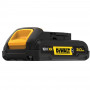 Акумуляторна батарея DeWALT, 18 В XR Li-ion GFN блок - Glass Filled Nylon (нейлон армований скловолокном) 2 А/год, вага 0.43 кг. Літій-іонна