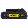 Акумуляторна батарея DeWALT, 18 В XR Li-ion GFN блок - Glass Filled Nylon (нейлон армований скловолокном) 2 А/год, вага 0.43 кг. Літій-іонна