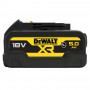 Акумуляторна батарея DeWALT, 18 В XR Li-ion GFN блок - Glass Filled Nylon (нейлон армований скловолокном) 5 А/год, вага 0.72 кг. Літій-іонна