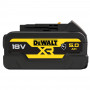 Акумуляторна батарея DeWALT, 18 В XR Li-ion GFN блок - Glass Filled Nylon (нейлон армований скловолокном) 5 А/год, вага 0.72 кг. Літій-іонна