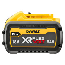 Акумуляторна батарея DeWALT, 18 В / 54 В, 12 А/год, 4 А/год, час зарядки 120 хв, вага 1.46 кг. Літій-іонна