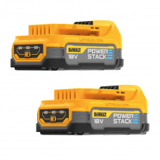 Акумуляторна батарея DeWALT, 18 В XR Li-ion PowerStack 1.7 А/год, 2 од. в комплекті, вага 0.7 кг. Літій-іонна