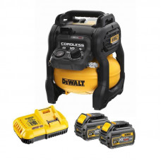 Компресор повітряний акумуляторний DeWALT, продуктивність 48 л/хв, напруга 54 В, тиск 9.3 бар, 2 акумулятора і ЗУ, вага 11 кг