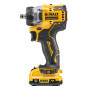 Дриль-шурупокрут DeWALT, безщітковий, XR Li-ion 12 В зі змінними насадками, 57.5 Нм, 0-425 / 0-1500 об/хв, кількість швидкостей - 2, вага 0.73 кг, шестигранний патрон-насадка 10 мм, шестигранна кутова насадка правост