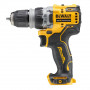 Дриль-шурупокрут DeWALT, безщітковий, XR Li-ion 12 В зі змінними насадками, 57.5 Нм, 0-425 / 0-1500 об/хв, кількість швидкостей - 2, вага 0.73 кг, шестигранний патрон-насадка 10 мм, шестигранна кутова насадка правост