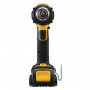 Дриль-шурупокрут DeWALT, безщітковий, безударний, XR Li-on 18 В, 1.5 А/год, 65 Нм, 650-1650 об/хв, патрон 13 мм швидкозатискний, кількість швидкостей - 2, вага 1.1 кг, 2 акумулятора, зарядний пристрій, валіза