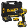 Дриль-шурупокрут DeWALT, безщітковий, ударний, 18 В XR Li-ion, 5 А/год, 65 Нм, 450-1650 об/хв, патрон 13 мм швидкозатискний, кількість швидкостей - 2, вага 1.2 кг, 2 акумулятори, зарядний пристрій, валіза TSTAK