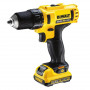 Дриль-шурупокрут DeWALT, безударний, XR Li-ion 10.8 В, 2 А/год, 24 Нм, 400-1500 об/хв, патрон 10 мм швидкозатискний, кількість швидкостей - 2, вага 1.1 кг, 2 акумулятора, зарядний пристрій, валіза