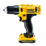 Дриль-шурупокрут DeWALT, безударний, XR Li-ion 10.8 В, 2 А/год, 24 Нм, 400-1500 об/хв, патрон 10 мм швидкозатискний, кількість швидкостей - 2, вага 1.1 кг, 2 акумулятора, зарядний пристрій, валіза