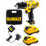 Дриль-шурупокрут DeWALT, безударний, XR Li-ion 10.8 В, 2 А/год, 24 Нм, 400-1500 об/хв, патрон 10 мм швидкозатискний, кількість швидкостей - 2, вага 1.1 кг, 2 акумулятора, зарядний пристрій, валіза