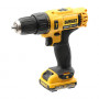 Дриль- шурупокрут DeWALT, ударний, XR Li-ion 10.8 В, 2 А/год, 30 Нм, 400-1500 об/хв, патрон 10 мм швидкозатискний, кількість швидкостей - 2, вага 0.98 кг, 2 акумулятора, зарядний пристрій, валіза