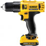 Дриль- шурупокрут DeWALT, ударний, XR Li-ion 10.8 В, 2 А/год, 30 Нм, 400-1500 об/хв, патрон 10 мм швидкозатискний, кількість швидкостей - 2, вага 0.98 кг, 2 акумулятора, зарядний пристрій, валіза