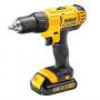 Дриль-шурупокрут DeWALT, безударний, XR Li-ion 18 В, 1.3 А/год, 42 Нм, 450-1800 об/хв, патрон 13 мм швидкозатискний, кількість швидкостей - 2, вага 1.28 кг, 2 акумулятора, зарядний пристрій, валіза
