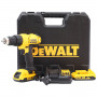 Дриль-шурупокрут DeWALT, безударний, XR Li-ion 18 В, 2 А/год, 42 Нм, 450-1800 об/хв, патрон 13 мм швидкозатискний, кількість швидкостей - 2, вага 1.28 кг, 2 акумулятора, зарядний пристрій, валіза