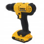 Дриль-шурупокрут DeWALT, безударний, XR Li-ion 18 В, 2 А/год, 42 Нм, 450-1800 об/хв, патрон 13 мм швидкозатискний, кількість швидкостей - 2, вага 1.28 кг, 2 акумулятора, зарядний пристрій, валіза