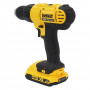 Дриль-шурупокрут DeWALT, безударний, XR Li-ion 18 В, 2 А/год, 42 Нм, 450-1800 об/хв, патрон 13 мм швидкозатискний, кількість швидкостей - 2, вага 1.28 кг, 2 акумулятора, зарядний пристрій, валіза