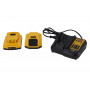 Дриль-шурупокрут DeWALT, безударний, XR Li-ion 18 В, 2 А/год, 42 Нм, 450-1800 об/хв, патрон 13 мм швидкозатискний, кількість швидкостей - 2, вага 1.28 кг, 2 акумулятора, зарядний пристрій, валіза