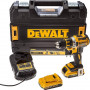 Дриль-шурупокрут DeWALT, безщітковий, безударний, XR Li-ion 18 В, 2 А/год, 60 Нм, 600-2000 об/хв, патрон 13 мм швидкозатискний, кількість швидкостей - 2, вага 1.2 кг, 2 акумулятора, зарядний пристрій, валіза