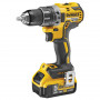 Дриль-шурупокрут DeWALT, безщітковий, безударний, XR Li-ion 18 В, 5 А/год, 70 Нм, 550-2000 об/хв, патрон 13 мм швидкозатискний, кількість швидкостей - 2, вага 1.7 кг, 2 акумулятора, зарядний пристрій, валіза