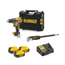 Дриль-шурупокрут DeWALT, безщітковий, XR Li-ion 18 В, 5 А/год, 70 Нм, 0-550 / 0-2000 об/хв, патрон 13 мм швидкозатискний, кількість швидкостей - 2, вага 1.7 кг, 3 акумулятори 5 А/год, зарядний пристрій, валіза TSTAK+