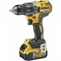 Дриль-шурупокрут DeWALT, безщітковий, XR Li-ion 18 В, 5 А/год, 70 Нм, 0-550 / 0-2000 об/хв, патрон 13 мм швидкозатискний, кількість швидкостей - 2, вага 1.7 кг, 3 акумулятори 5 А/год, зарядний пристрій, валіза TSTAK+