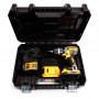 Дриль-шурупокрут DeWALT, безщітковий, ударний, 18 В XR Li-ion, 2 А/год, 70 Нм, 550-2000 об/хв, патрон 13 мм швидкозатискний, кількість швидкостей - 2, вага 1.6 кг, 2 акумулятора, зарядний пристрій, валіза
