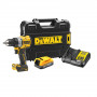 Дриль-шурупокрут DeWALT, безщітковий, XR Li-ion PowerStack 18 В, 1.7 А/год, 90 Нм, 0-650 / 0-2000 об/хв, патрон 13 мм швидкозатискний, кількість швидкостей - 2, вага 1.28 кг, 1 акумулятор, зарядний пристрій, валіза T
