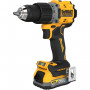 Дриль-шурупокрут DeWALT, безщітковий, XR Li-ion PowerStack 18 В, 1.7 А/год, 90 Нм, 0-650/0-2000 об/хв, патрон 13 мм швидкозатискний, кількість швидкостей - 2, вага 1.28 кг, 2 акумулятори, зарядний пристрій, валіза TS