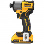 Дриль-шурупокрут DeWALT, безщітковий, XR Li-ion PowerStack 18 В, 5 А/год, 90 Нм, 0-650 / 0-2000 об/хв, патрон 13 мм швидкозатискний, кількість швидкостей - 2, вага 1.28 кг, 2 акумулятори PowerStack 18 В 5 А/год, заря