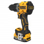 Дриль-шурупокрут DeWALT, безщітковий ударний, XR Li-ion PowerStack 18 В, 1.7 А/год, 90 Нм, 0-650 / 0-2000 об/хв, 0-11050 / 0-34000 уд/хв., патрон 13 мм швидкозатискний, кількість швидкостей - 2, вага 1.34 кг, 1 акуму