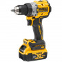 Дриль-шурупокрут DeWALT, безщітковий ударний, XR Li-ion 18 В, 5 А/год, 90 Нм, 0-650 / 0-2000 об/хв, 0-11050 / 0-34000 уд/хв., патрон 13 мм швидкозатискний, кількість швидкостей - 2, вага 1.34 кг, 2 акумулятори, заряд