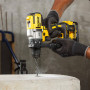 Дриль-шурупокрут DeWALT, безщітковий, безударний, XR Li-ion 18 В, 95 Нм, 450-2000 об/хв, патрон 13 мм швидкозатискний, кількість швидкостей - 3, вага 1.5 кг, валіза, багатопозиційна бічна рукоятка, без акумулятора і