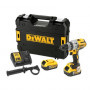 Дриль-шурупокрут DeWALT, безщітковий, безударний, XR Li-ion 18 В, 5 А/год, 95 Нм, 450-2000 об/хв, патрон 13 мм швидкозатискний, кількість швидкостей - 3, вага 2 кг, 2 акумулятора, зарядний пристрій, валіза, додаткова