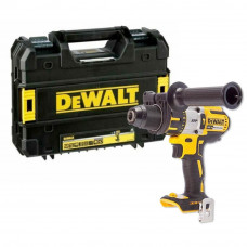 Дриль-шурупокрут DeWALT, безщітковий, ударний, 18 В XR Li-ion, 5 А/год, 95 Нм, 0-500 / 1500 / 2250 об/хв, 0-8600 / 25500 / 38250, патрон 13 мм швидкозатискний, кількість швидкостей - 3, вага 1.6 кг, додаткова рукоятк