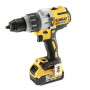 Дриль-шурупокрут DeWALT, безщітковий, ударний, 18 В XR Li-ion, 5 А/год, 95 Нм, 0-500 / 1500 / 2250 об/хв, 0-8600 / 25500 / 38250 уд/хв., патрон 13 мм швидкозатискний, кількість швидкостей - 3, вага 1.6 кг, 2 акумулят
