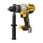 Дриль-шурупокрут DeWALT, безщітковий, ударний, 18 В XR Li-ion,126 Нм, 500 / 1500 / 2250 об/хв, 8500 / 25500 / 38250 уд/хв., патрон 13 мм швидкозатискний, кількість швидкостей - 3, вага 1.61 кг, без акумулятора і заря