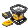 Рівень лазерний ротаційний DeWALT, 18 В XR Li-ion, червоний промінь, вага 4.5 кг, 1 акумулятор 2 А/год, ЗП, валіза