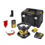 Рівень лазерний ротаційний DeWALT, 18 В XR Li-ion, червоний промінь, вага 4.5 кг, 1 акумулятор 2 А/год, ЗП, валіза