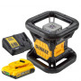Рівень лазерний ротаційний DeWALT, 18 В XR Li-ion, зелений промінь, вага 4.5 кг, 1 акумулятор 2 А/год, ЗП, валіза