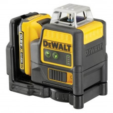 Рівень лазерний лінійний DeWALT, 10.8 / 12 В XR Li-ion, зелений промінь, вага 0.44 кг, 1 акумулятор 2 А/год, зарядний пристрій, валіза