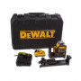 Рівень лазерний лінійний DeWALT, 10.8 / 12 В XR Li-ion, червоний промінь, вага 0.44 кг, 1 акумулятор 2 А/год, зарядний пристрій, валіза
