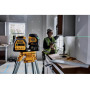 Рівень лазерний лінійний DeWALT, 10.8 / 12 / 18 В XR Li-Ion, зелений промінь, 2 промені, вага комплекту 4.4 кг, 1 акумулятор 18 В XR Li-ion 2 А/год, ЗП, лазерна мішень, кронштейн для настінного монтажу, TSTAK