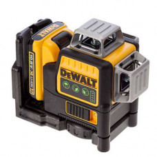 Рівень лазерний лінійний DeWALT, 10.8 / 12 В XR Li-ion, зелений промінь, вага 0.44 кг, 1 акумулятор 2 А/год, ЗП, валіза