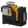 Рівень лазерний лінійний DeWALT, 10.8 / 12 В XR Li-ion, зелений промінь, вага 0.44 кг, 1 акумулятор 2 А/год, ЗП, валіза