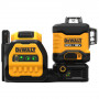 Рівень лазерний лінійний DeWALT, 10.8 / 12 / 18 В XR Li-ion, зелений промінь, вага комплекту 4.5 кг, 1 акумулятор 18 В XR Li-Ion 2 А/год, ЗП, лазерна мішень, кронштейн для настінного монтажу, TSTAK
