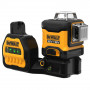 Рівень лазерний лінійний DeWALT, 10.8 / 12 / 18 В XR Li-ion, зелений промінь, вага комплекту 4.5 кг, 1 акумулятор 18 В XR Li-Ion 2 А/год, ЗП, лазерна мішень, кронштейн для настінного монтажу, TSTAK