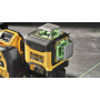 Рівень лазерний лінійний DeWALT, 10.8 / 12 / 18 В XR Li-ion, зелений промінь, вага комплекту 4.5 кг, 1 акумулятор 18 В XR Li-Ion 2 А/год, ЗП, лазерна мішень, кронштейн для настінного монтажу, TSTAK